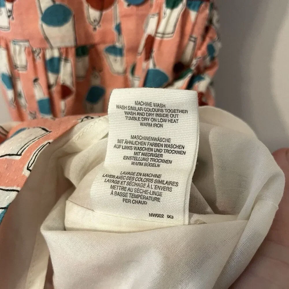 Mini Boden Summer Dress Pail Beach Summer Belt Sz 7-8 Lined